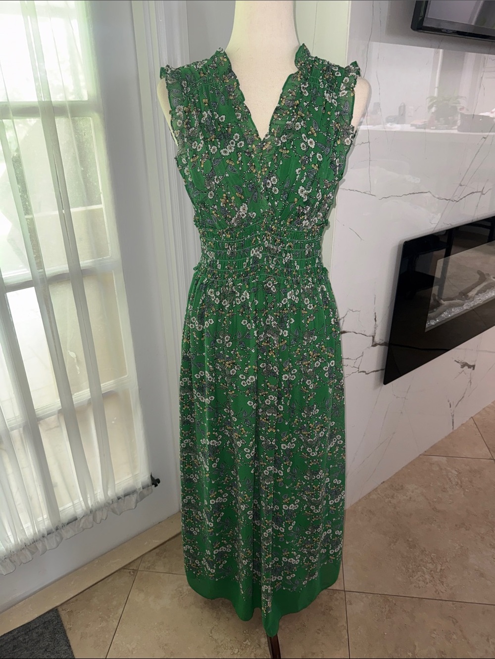 Max Studio Green Floral Maxi Dress